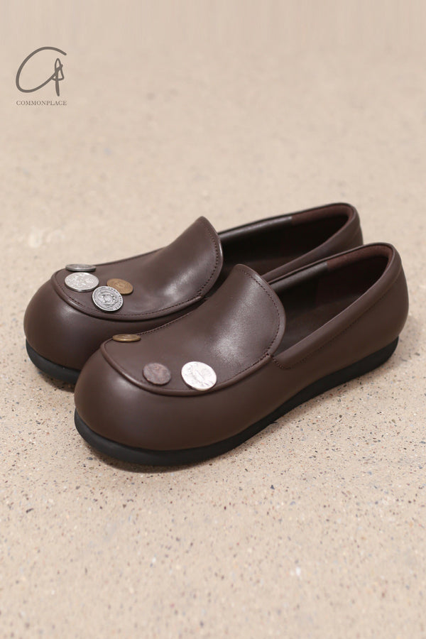 VeniceW Round-toe penny loafer VCW-01:S1-ZONG Brown 01:S1